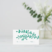 Cartes de Mariage de feuillage simples et vertes (Debout devant)