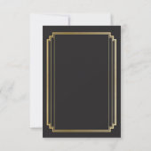 Cartes de mariage de fiançailles Art Deco Merci (Dos)