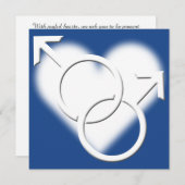 Cartes de mariage de Fierté Gay Invitations de mar (Devant / Derrière)