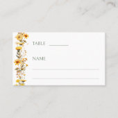 Cartes de mariage de fleur sauvage rustique jaune (Devant)