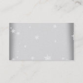 Cartes de Mariage de Flocon de neige blanc et arge (Dos)