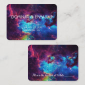 Cartes de Mariage de Galaxy colorées (Devant / Derrière)