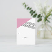 Cartes de Mariage de géométrique rose (Debout devant)