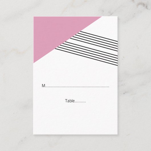 Cartes de Mariage de géométrique rose (Devant)