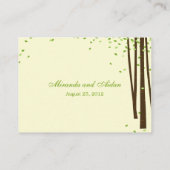 Cartes de Mariage de la place des arbres forestier (Dos)