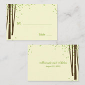 Cartes de Mariage de la place des arbres forestier (Devant / Derrière)
