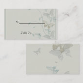 Cartes de Mariage de la prairie à papillons gris e (Devant / Derrière)