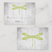 Cartes de Mariage de libellules vertes (Devant / Derrière)