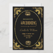 Cartes de Mariage De Luxe Et Élégante Invitation (Devant)