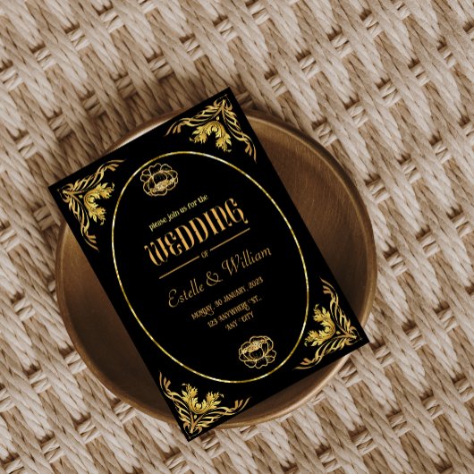Cartes de Mariage De Luxe Et Élégante Invitation