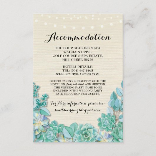 Cartes de mariage de menthe de logement de (Devant)