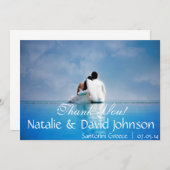 CARTES DE MARIAGE DE MERCI (Devant / Derrière)