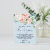 Cartes de Mariage de Merci bleu clair (Debout devant)