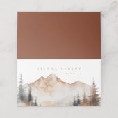 Cartes de Mariage de montagne personnalisées (Extérieur déplié)