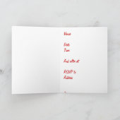 Cartes de mariage de motard de roses rouges Produi (Intérieur)