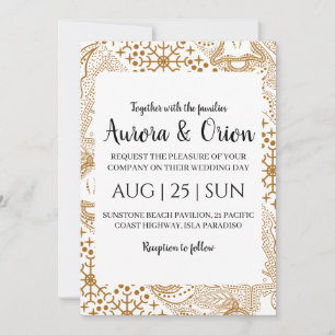 cartes de mariage de noël à typographie élégante