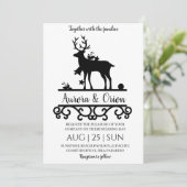 cartes de mariage de noël avec une typographie élé (Debout devant)