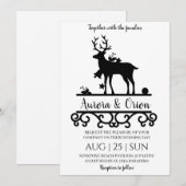 cartes de mariage de noël avec une typographie élé (Devant / Derrière)