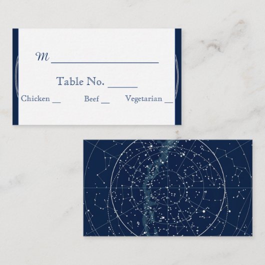 Cartes de Mariage de nuit Constellation Sky (Devant / Derrière)