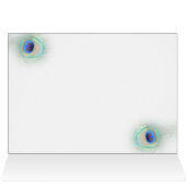 Cartes de Mariage de paon turquoise (Intérieur Horizontal (haut))