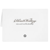 Cartes de Mariage de paon turquoise (Dos Horizontal)