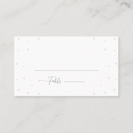 Cartes de Mariage de perles blanches (Devant)