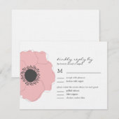 Cartes de Mariage de Poppy modernes RSVP/Response  (Devant / Derrière)