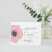 Cartes de Mariage de Poppy modernes RSVP/Response  (Debout devant)