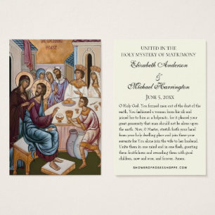 Cartes de mariage de rite oriental orthodoxe byzan