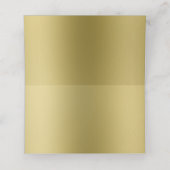 Cartes de Mariage de ruban blanc et or réservées (Intérieur déplié)