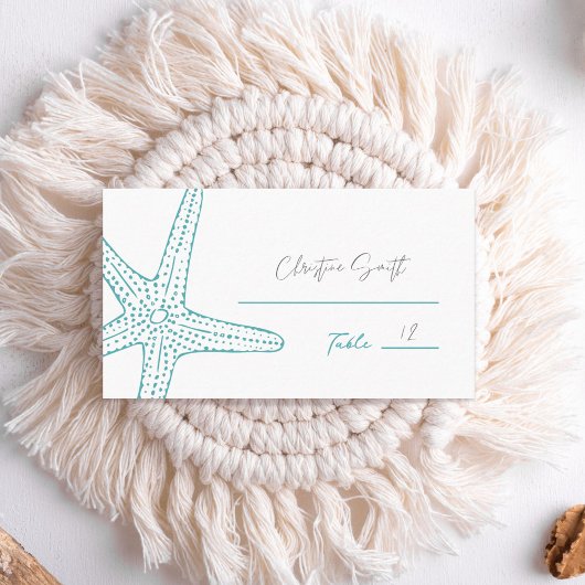 Cartes de Mariage de Starfish Turquoise