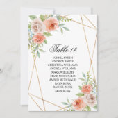 Cartes de Mariage de tableau de bord rose et or (Devant)