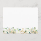Cartes de Mariage de temps Gold et White Flower (Dos)