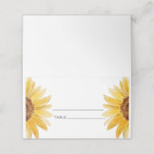 Cartes de mariage de tournesol d'aquarelle (Extérieur déplié)