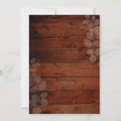 Cartes de Mariage de tournesol Rustique (Dos)