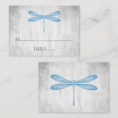 Cartes de Mariage des libellules bleues (Devant / Derrière)