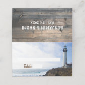 Cartes de Mariage du phare côtier (Extérieur déplié)