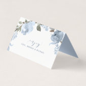 Cartes de mariage Dusty Blue Soft Aquarelle (Back)