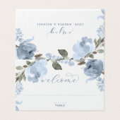 Cartes de mariage Dusty Blue Soft Aquarelle (Outside Unfolded)