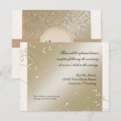 Cartes de mariage Élégance Tenue de Soirée, Crème  (Devant / Derrière)