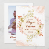 Cartes de mariage élégantes 'Save the Date' (Devant / Derrière)