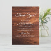 Cartes de Mariage en Bois Rustique de Grange à Gra (Debout devant)