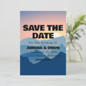 Cartes de mariage en camping "save the date" (Debout devant)