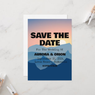 Cartes de mariage en camping "save the date"