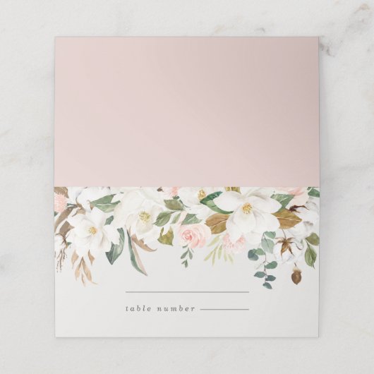 Cartes de Mariage en coton Magnolia (Extérieur déplié)