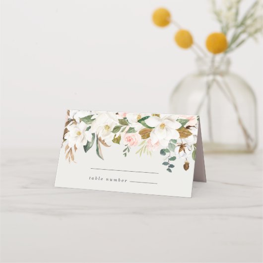 Cartes de Mariage en coton Magnolia (Devant)
