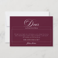 Cartes de mariage et demoiselles d'honneur classiq