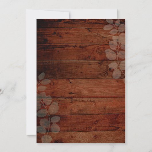 Cartes de Mariage Eucalyptus à cordes rustiques (Dos)