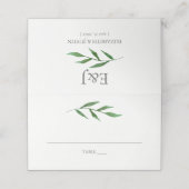 Cartes de Mariage Feuilles luxuriantes et élégante (Extérieur déplié)