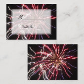 Cartes de Mariage Fireworks (Devant / Derrière)